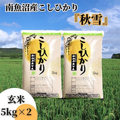 【毎月定期便】南魚沼産こしひかり「秋雪」玄米10kg 新潟県特A地区の美味しいお米 下旬発送全12回