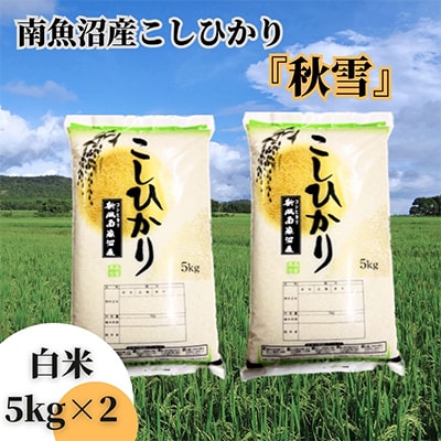 【毎月定期便】南魚沼産こしひかり「秋雪」白米10kg 新潟県の特A地区南魚沼市の美味しいお米 全9回