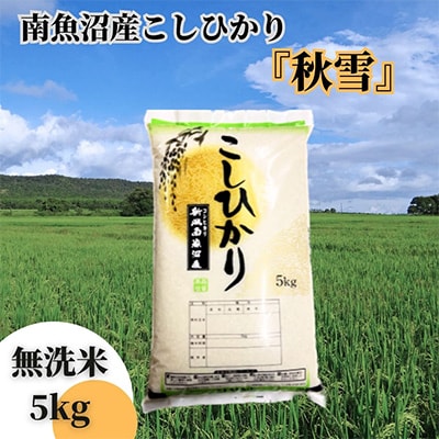 【毎月定期便】南魚沼産こしひかり「秋雪」無洗米5kg 新潟県の特A地区南魚沼市の美味しいお米全12回
