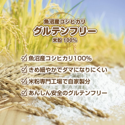 米粉 250g×4袋 計1kg 魚沼産 コシヒカリ 小麦粉不使用 グルテンフリー  新潟県 南魚沼市