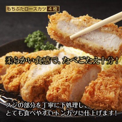和豚もちぶた揚げ物3種 8人前( ロースカツ 4枚 コロッケ 6個 メンチカツ4個 )