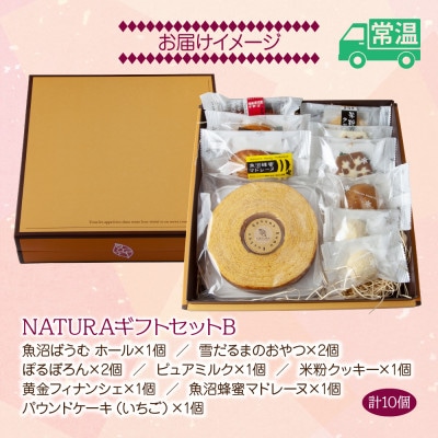 NATURA ギフトセットB 10個 焼き菓子 詰合せ 魚沼ばうむ ナトゥーラ 新潟県 南魚沼市