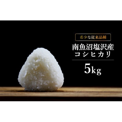 希少な南魚沼塩沢産従来コシヒカリ　精米5kg