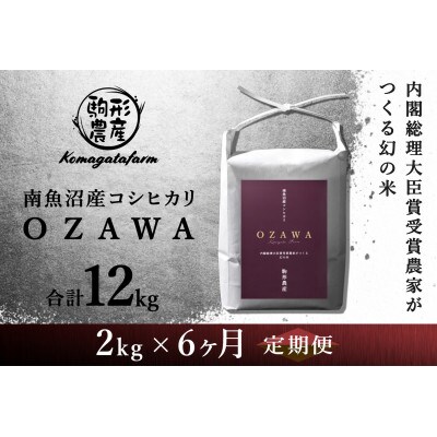 【毎月定期便】内閣総理大臣賞受賞農家がつくる幻の米　南魚沼産コシヒカリ　特A地区【2kg】全6回