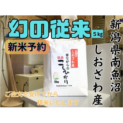 【令和7年産・新米予約】地元の人に愛され続けている昔ながらの従来コシヒカリ 5kg　新潟県南魚沼産