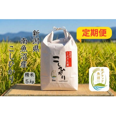 【毎月定期便】新潟県南魚沼市の豊かな自然が育んだ、極上のコシヒカリ　5kg×全3回
