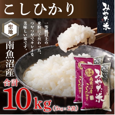 【令和8年産新米予約】南魚沼産こしひかり　みやた米10kg(5kg×2袋)新潟県南魚沼市