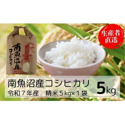 【令和7年産】【精米】南魚沼産コシヒカリ特A(精米5kg)