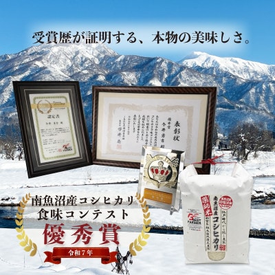 【令和8年新米予約】【南魚沼市食味コンテスト優秀賞】南魚沼産コシヒカリ 薬師米 白米5kg