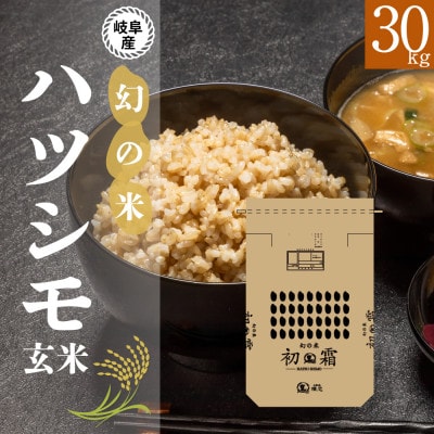 【玄米】令和7年　岐阜県産ハツシモ　30kg