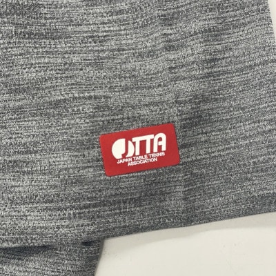 JTTA公認　卓球ユニフォーム【男女兼用(ドライ):Lサイズ】うさぎ　チャコール