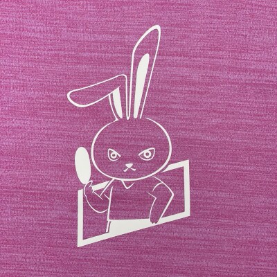 JTTA公認　卓球ユニフォーム【男女兼用(ドライ):150サイズ】うさぎ　ピンク