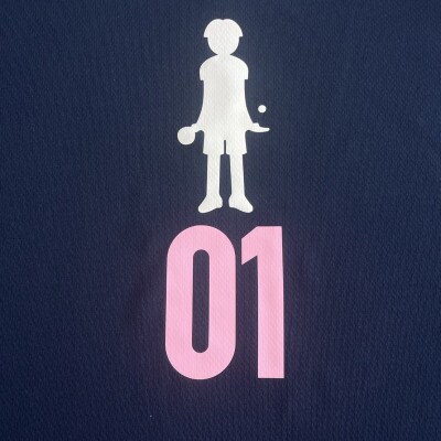 JTTA公認　卓球ユニフォーム【男女兼用(ドライ):Sサイズ】プレイヤー　01　ネイビー