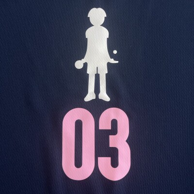 JTTA公認　卓球ユニフォーム【男女兼用(ドライ):Lサイズ】プレイヤー　03　ネイビー