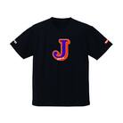 JTTA公認　卓球ユニフォーム【男女兼用(ドライ):XLサイズ】アルファベット　J　ブラック