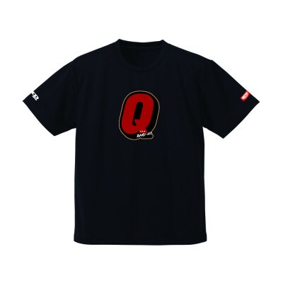 JTTA公認　卓球ユニフォーム【男女兼用(ドライ):XLサイズ】アルファベット　Q　ブラック