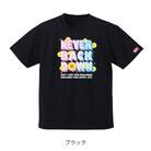 JTTA公認　卓球ユニフォーム【男女兼用(ドライ):Lサイズ】ネバーバックダウンB　ブラック