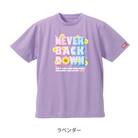 JTTA公認　卓球ユニフォーム【男女兼用(ドライ):Lサイズ】ネバーバックダウンB　ラベンダー