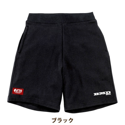 JTTA公認　卓球ユニフォーム【男女兼用:Sサイズ】スウェットゲームハーフパンツ　ブラック