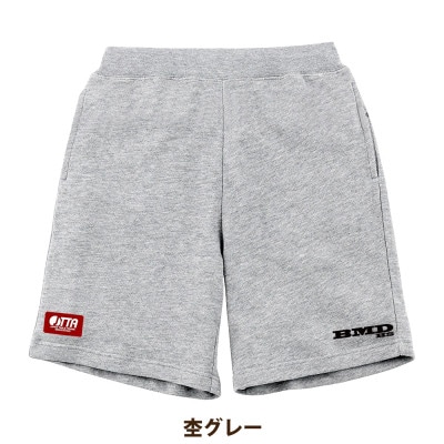 JTTA公認　卓球ユニフォーム【男女兼用:Mサイズ】スウェットゲームハーフパンツ　杢グレー