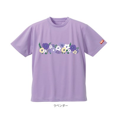 JTTA公認　卓球ユニフォーム【男女兼用(ドライ):150サイズ】フラワー2　ラベンダー