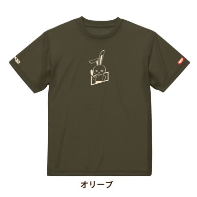JTTA公認　卓球ユニフォーム【男女兼用(ドライ):XXLサイズ】うさぎ　オリーブ