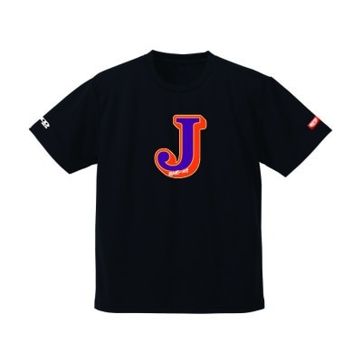 JTTA公認　卓球ユニフォーム【男女兼用(ドライ):XXLサイズ】アルファベット　J　ブラック