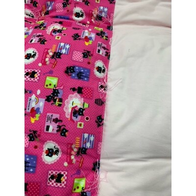 小川ふとん店オリジナル円盤型お昼寝ふとん(ハッピー黒猫ちゃん)