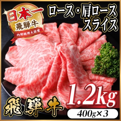 飛騨牛　厳選ロース・肩ローススライス　1.2kg A4～A5 黒毛和牛