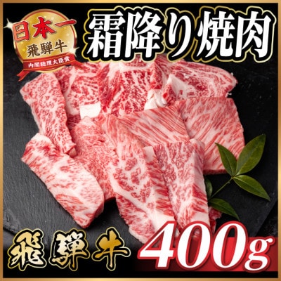 飛騨牛 霜降り焼肉 約400g 黒毛和牛 BBQ用