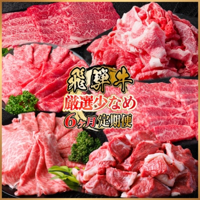 【毎月定期便】飛騨牛　厳選少なめ定期便　計2.1kg　カルビ・赤身(BBQ用)ロース すね肉全6回