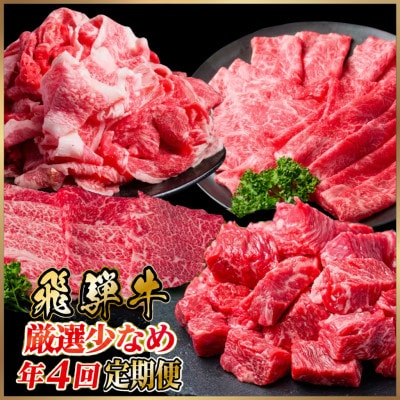 【発送月固定定期便】飛騨牛 計1.5kg すき焼き・しゃぶしゃぶ・BBQ用 赤身 切り落とし全4回