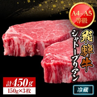 飛騨牛 シャトーブリアン 450g(150g×3枚)