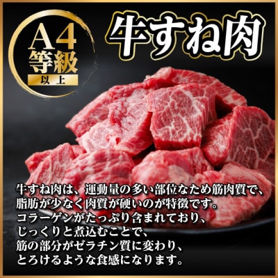 飛騨牛 牛すね肉 角切り 約300g 訳あり【冷蔵便】A4～A5等級