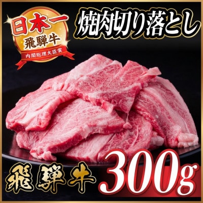飛騨牛 焼肉切り落とし 約300g タレ付き 訳あり【冷蔵便】カルビ・ロースなど