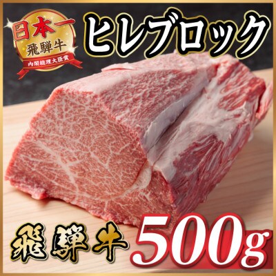 飛騨牛 ヒレブロック 約500g　タレ付き【冷蔵便】A4～A5等級 黒毛和牛