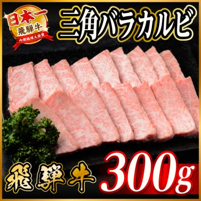 飛騨牛　三角バラカルビ焼肉　300g　タレ付き　BBQ用