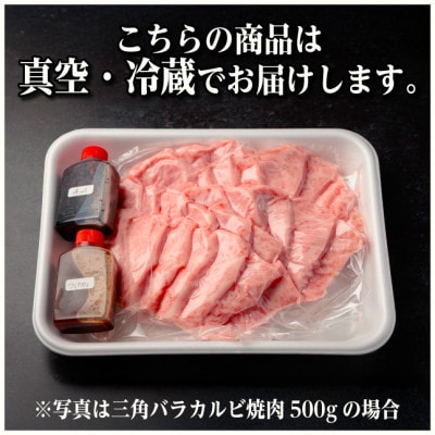 飛騨牛　三角バラカルビ焼肉　500g　タレ付き　BBQ用