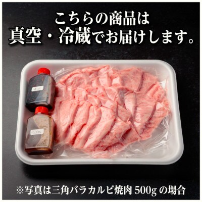 飛騨牛 三角バラカルビ焼肉 600g(300g×2)タレ付き BBQ用 小分け