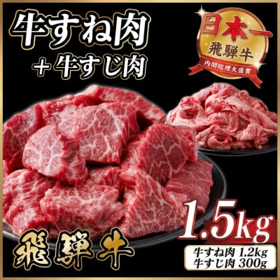 【訳あり】飛騨牛 牛すね肉・牛すじ肉煮込み料理セット 計約1.5kg