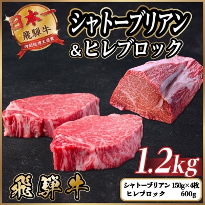 飛騨牛 シャトーブリアン&ヒレブロック 計約1.2kg