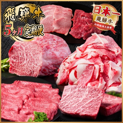 【毎月定期便】飛騨牛 定期便 計2.2kg【冷蔵便】全5回