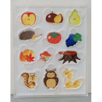 季節のアクリル積み木　収納ケース付～11月～