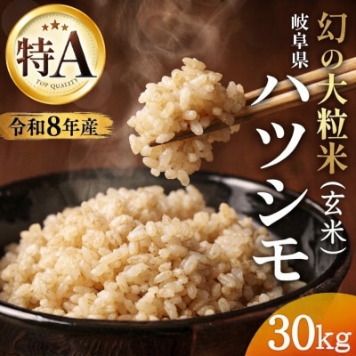 【先行予約】令和8年産　岐阜県産ハツシモ(玄米)30kg