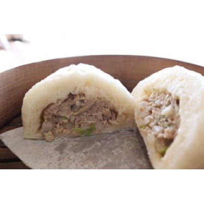 もちもち新食感!羽島の自然農法米の生地で作る「お米の肉まん」6個セット　冷凍中華まん　レンコン使用