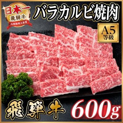 飛騨牛A5等級 バラカルビ焼肉 600g(焼肉・BBQ用)