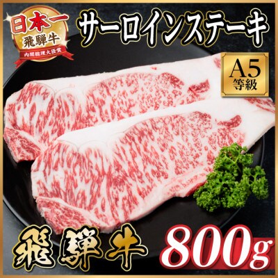 飛騨牛 A5等級 サーロインステーキ 800g 黒毛和牛(ステーキ・焼肉・BBQ用)