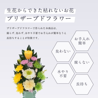 プリザーブドフラワー 仏花 お仏壇用 【陽葵(イエロー)】