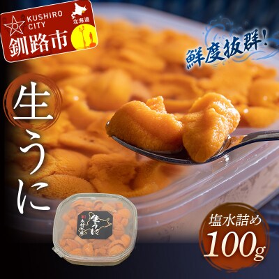 シャイニングゴールデン ふるさと納税 えぞバフンうに折100g・塩水100g 