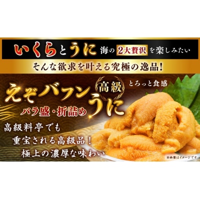 えぞバフンうに折150g×1 いくら醤油漬け90g×1 北海道 釧路 F4F-8830